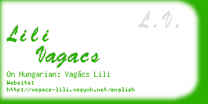 lili vagacs business card