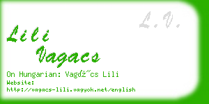 lili vagacs business card